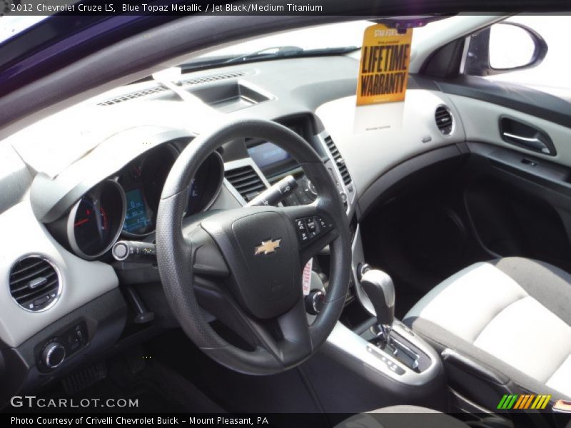 Blue Topaz Metallic / Jet Black/Medium Titanium 2012 Chevrolet Cruze LS