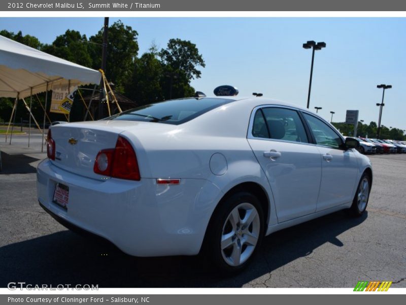 Summit White / Titanium 2012 Chevrolet Malibu LS