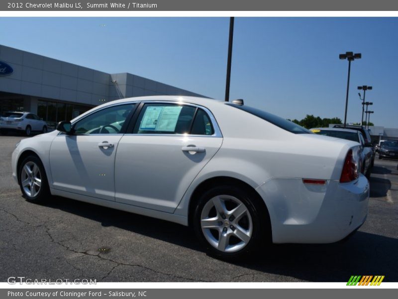 Summit White / Titanium 2012 Chevrolet Malibu LS