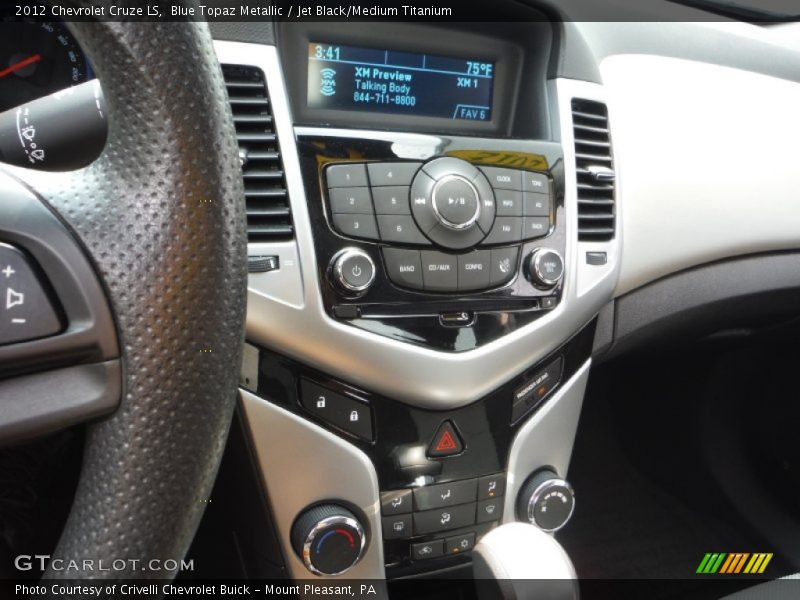 Blue Topaz Metallic / Jet Black/Medium Titanium 2012 Chevrolet Cruze LS