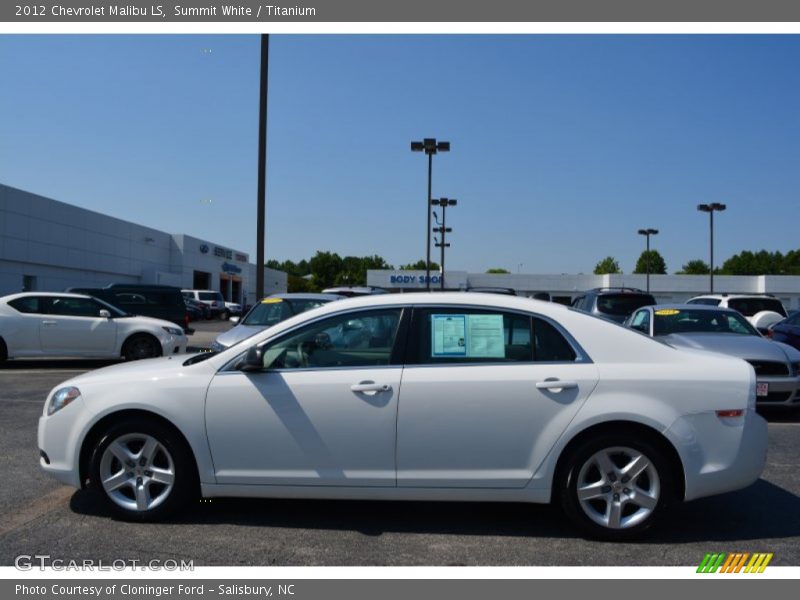 Summit White / Titanium 2012 Chevrolet Malibu LS