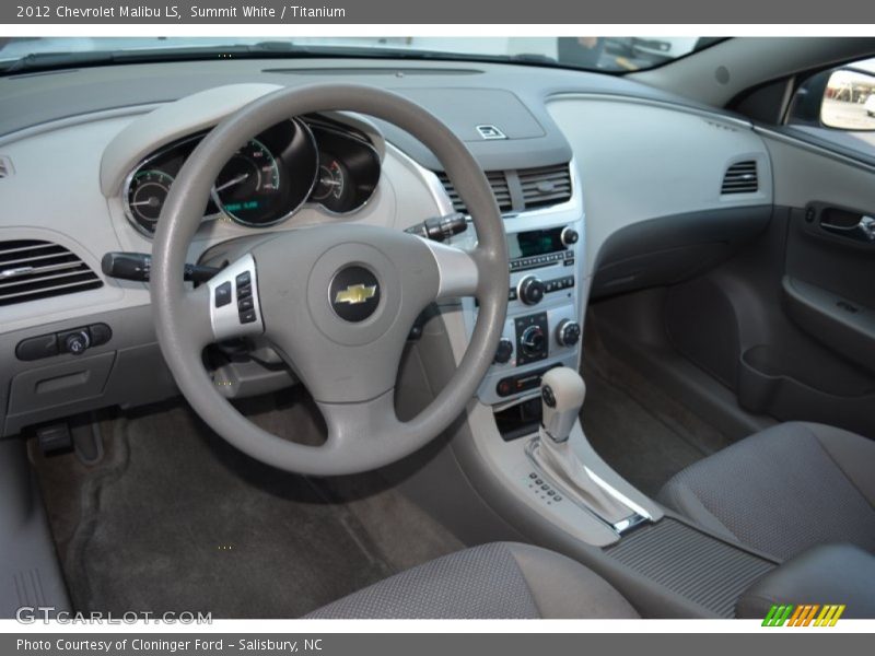 Summit White / Titanium 2012 Chevrolet Malibu LS