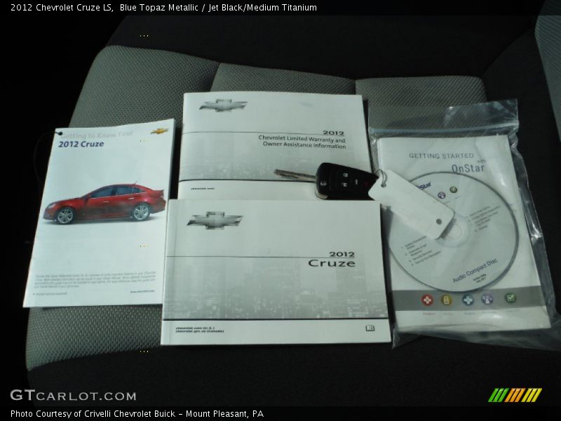 Blue Topaz Metallic / Jet Black/Medium Titanium 2012 Chevrolet Cruze LS
