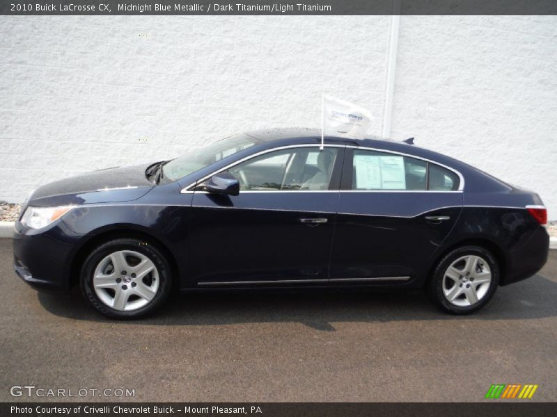 Midnight Blue Metallic / Dark Titanium/Light Titanium 2010 Buick LaCrosse CX