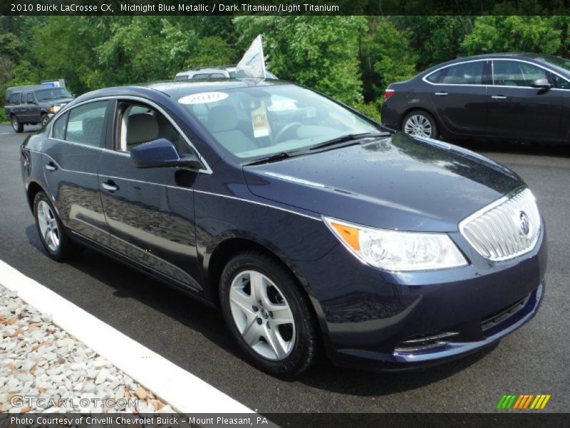 Midnight Blue Metallic / Dark Titanium/Light Titanium 2010 Buick LaCrosse CX