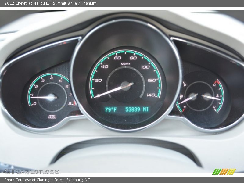Summit White / Titanium 2012 Chevrolet Malibu LS