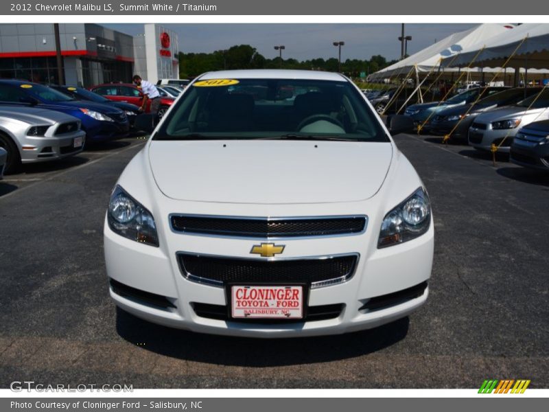 Summit White / Titanium 2012 Chevrolet Malibu LS