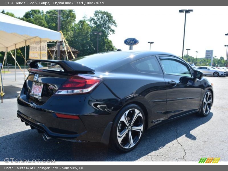 Crystal Black Pearl / Black/Red 2014 Honda Civic Si Coupe