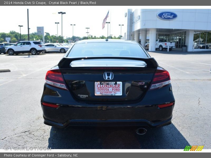 Crystal Black Pearl / Black/Red 2014 Honda Civic Si Coupe