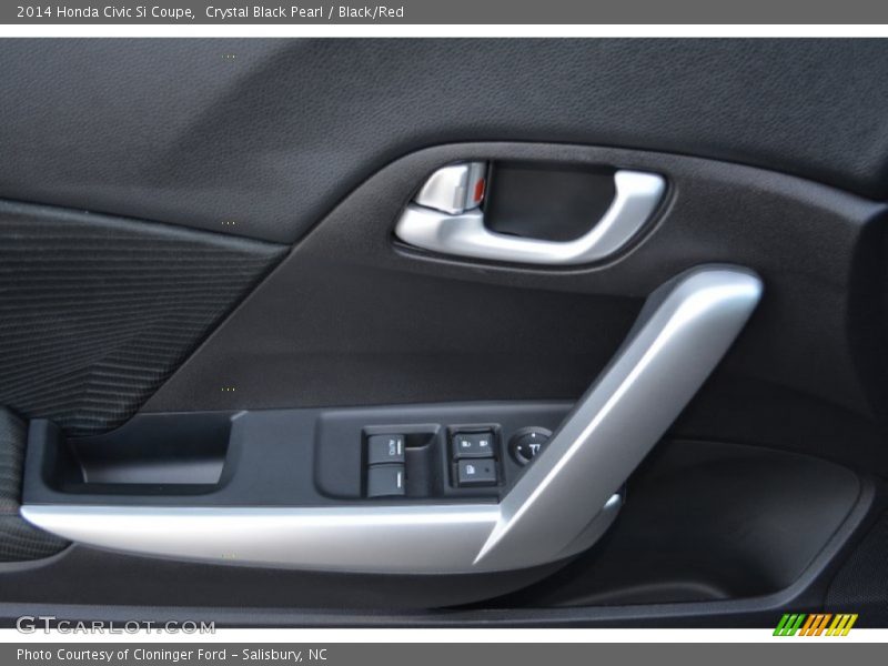 Crystal Black Pearl / Black/Red 2014 Honda Civic Si Coupe