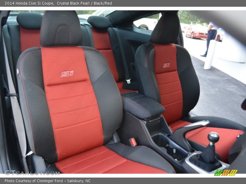 Crystal Black Pearl / Black/Red 2014 Honda Civic Si Coupe