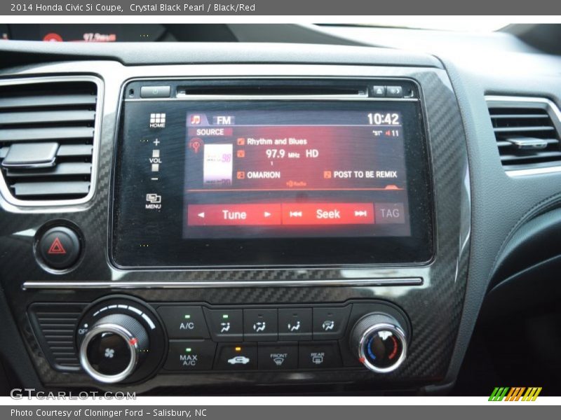 Crystal Black Pearl / Black/Red 2014 Honda Civic Si Coupe