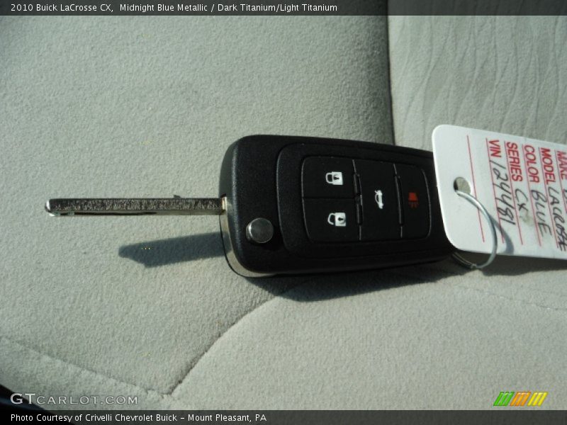 Midnight Blue Metallic / Dark Titanium/Light Titanium 2010 Buick LaCrosse CX