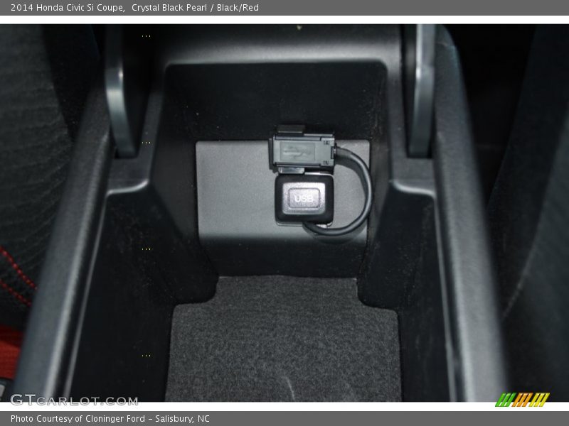 Crystal Black Pearl / Black/Red 2014 Honda Civic Si Coupe