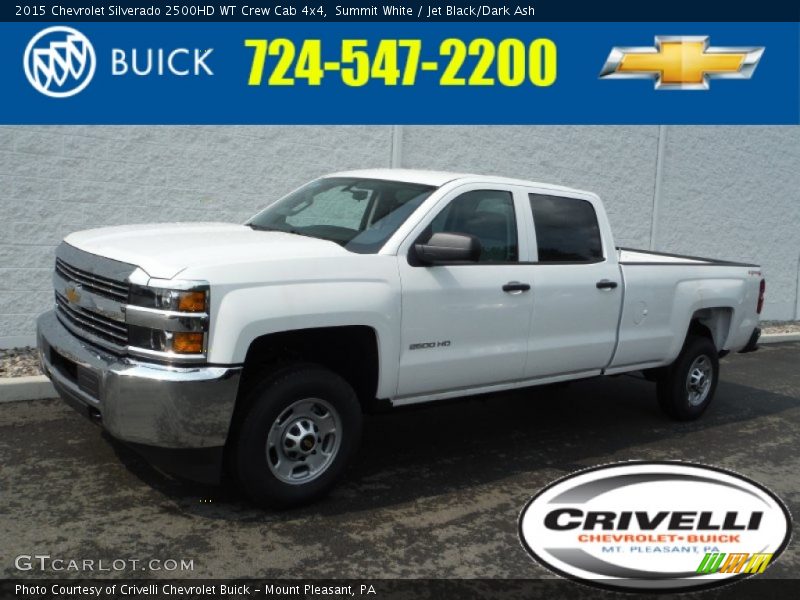 Summit White / Jet Black/Dark Ash 2015 Chevrolet Silverado 2500HD WT Crew Cab 4x4
