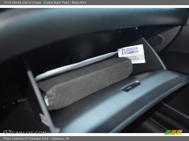 Crystal Black Pearl / Black/Red 2014 Honda Civic Si Coupe