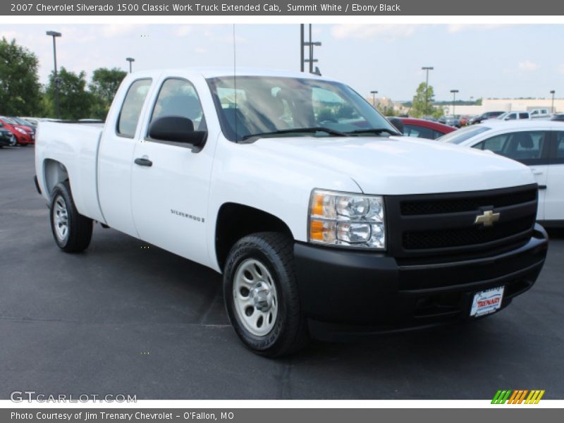 Summit White / Ebony Black 2007 Chevrolet Silverado 1500 Classic Work Truck Extended Cab