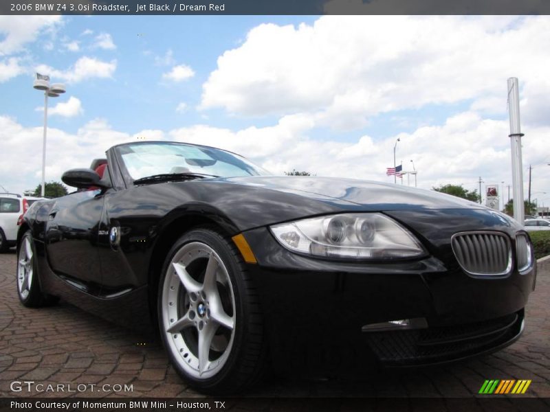 Jet Black / Dream Red 2006 BMW Z4 3.0si Roadster