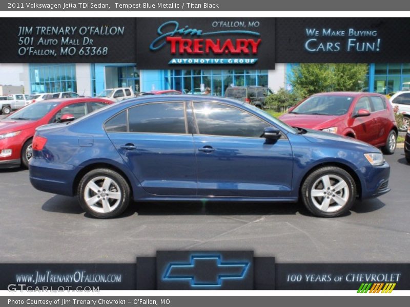 Tempest Blue Metallic / Titan Black 2011 Volkswagen Jetta TDI Sedan