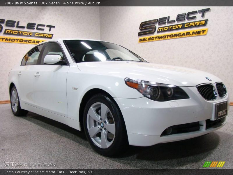 Alpine White / Auburn 2007 BMW 5 Series 530xi Sedan