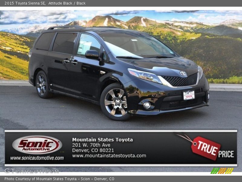 Attitude Black / Black 2015 Toyota Sienna SE