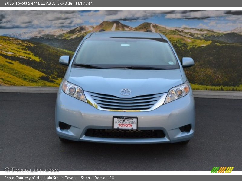 Sky Blue Pearl / Ash 2015 Toyota Sienna LE AWD