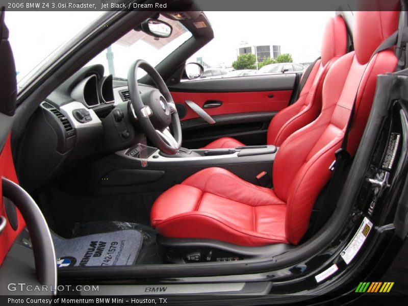 Jet Black / Dream Red 2006 BMW Z4 3.0si Roadster