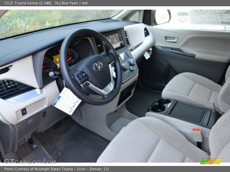 Sky Blue Pearl / Ash 2015 Toyota Sienna LE AWD