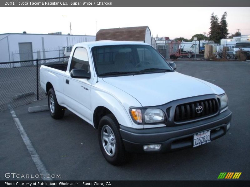 Super White / Charcoal 2001 Toyota Tacoma Regular Cab