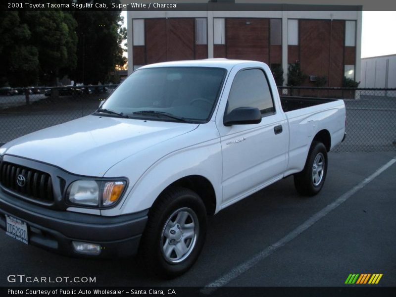 Super White / Charcoal 2001 Toyota Tacoma Regular Cab