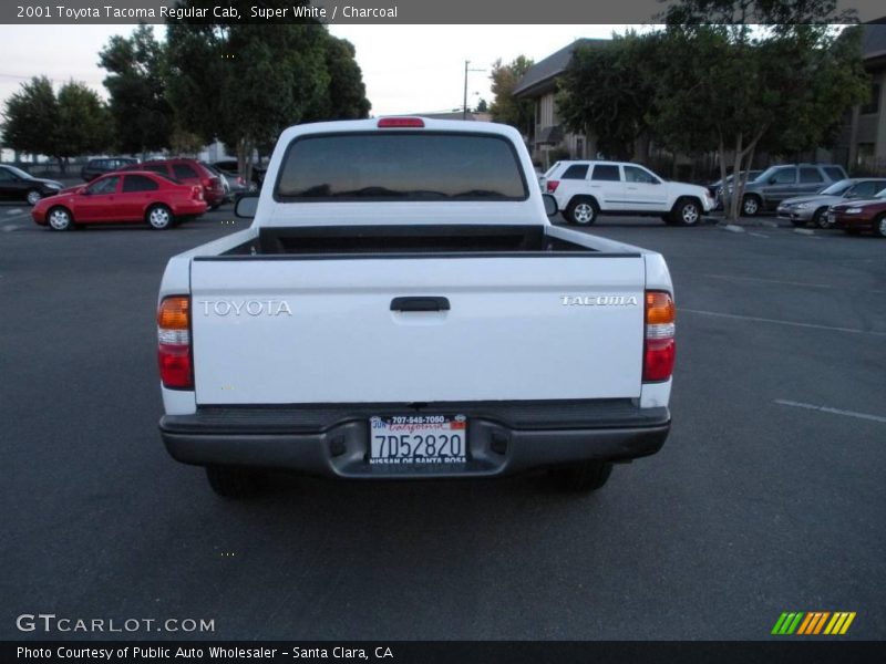 Super White / Charcoal 2001 Toyota Tacoma Regular Cab