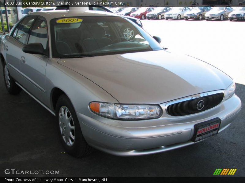 Sterling Silver Metallic / Medium Gray 2003 Buick Century Custom