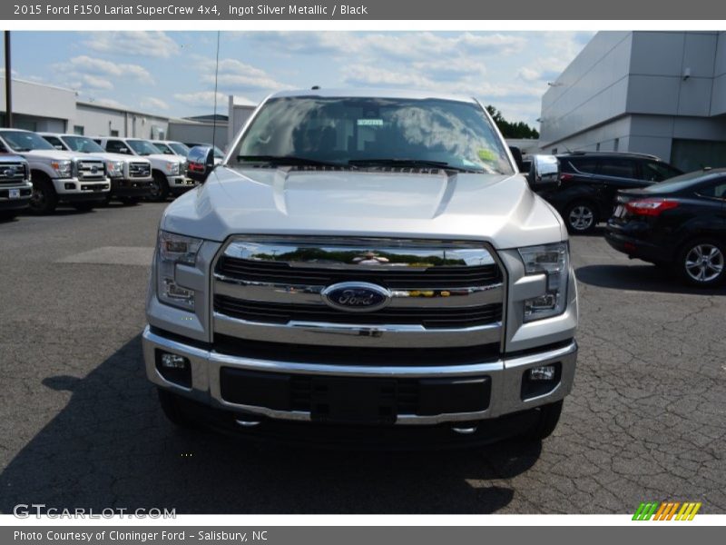 Ingot Silver Metallic / Black 2015 Ford F150 Lariat SuperCrew 4x4