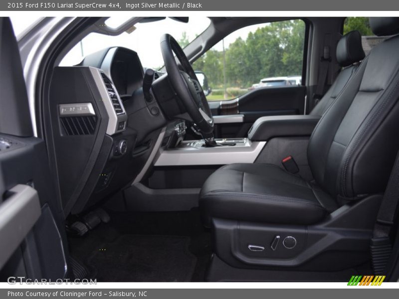 Ingot Silver Metallic / Black 2015 Ford F150 Lariat SuperCrew 4x4