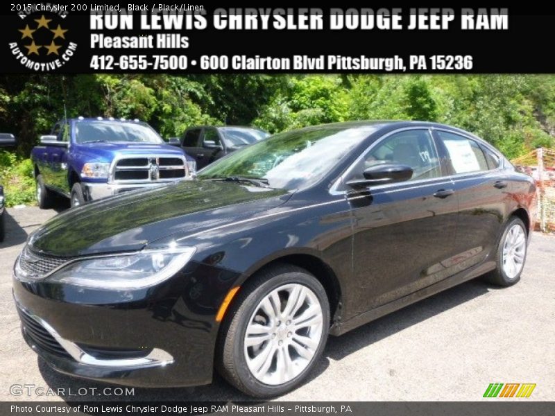 Black / Black/Linen 2015 Chrysler 200 Limited