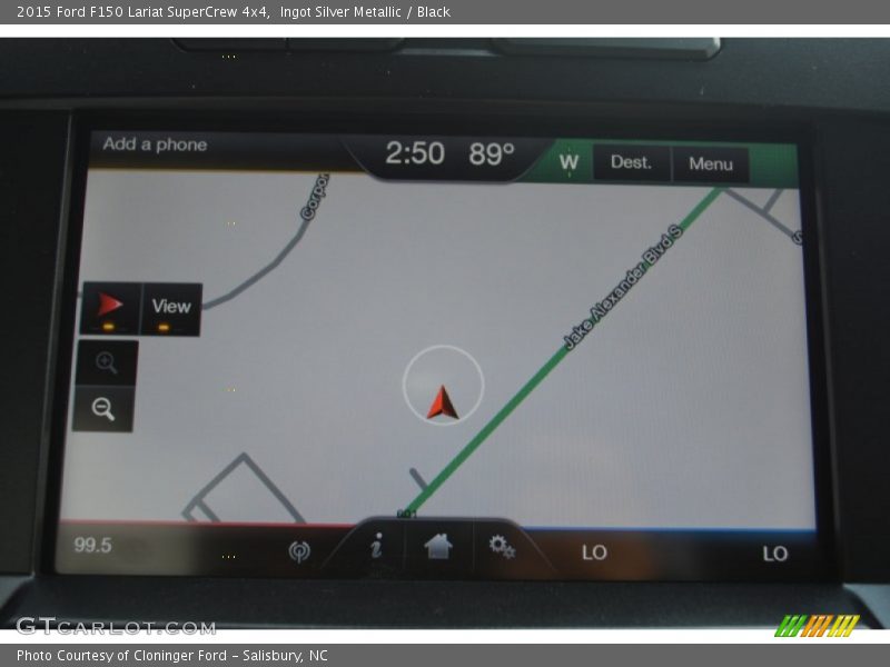 Ingot Silver Metallic / Black 2015 Ford F150 Lariat SuperCrew 4x4