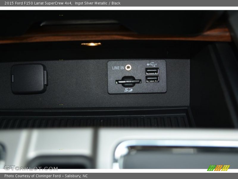 Ingot Silver Metallic / Black 2015 Ford F150 Lariat SuperCrew 4x4