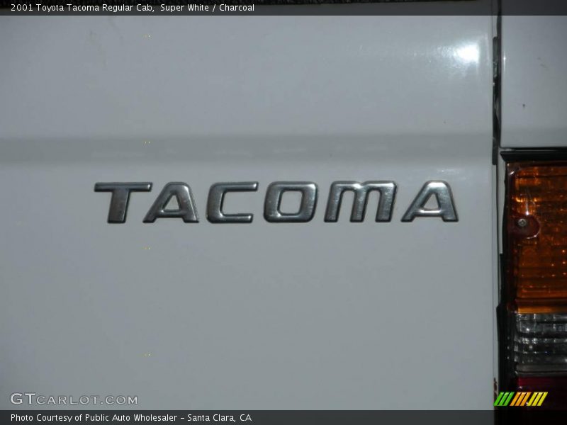 Super White / Charcoal 2001 Toyota Tacoma Regular Cab