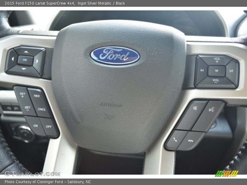 Ingot Silver Metallic / Black 2015 Ford F150 Lariat SuperCrew 4x4