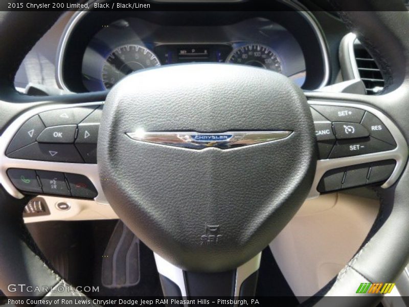 Black / Black/Linen 2015 Chrysler 200 Limited