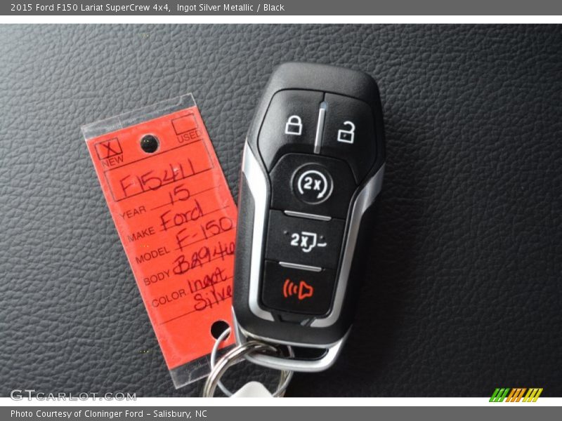 Ingot Silver Metallic / Black 2015 Ford F150 Lariat SuperCrew 4x4