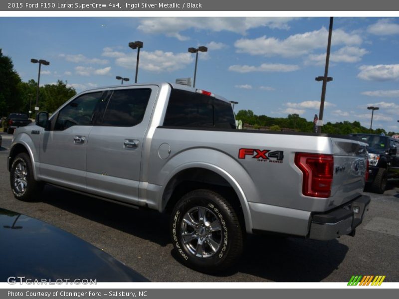 Ingot Silver Metallic / Black 2015 Ford F150 Lariat SuperCrew 4x4