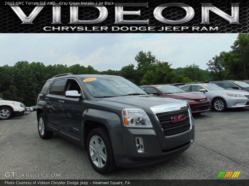 Gray Green Metallic / Jet Black 2012 GMC Terrain SLE AWD