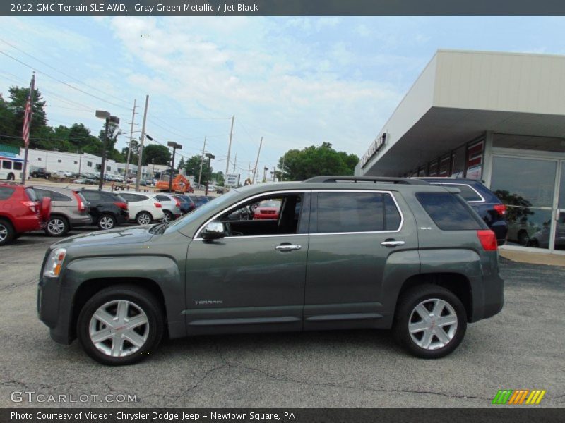 Gray Green Metallic / Jet Black 2012 GMC Terrain SLE AWD
