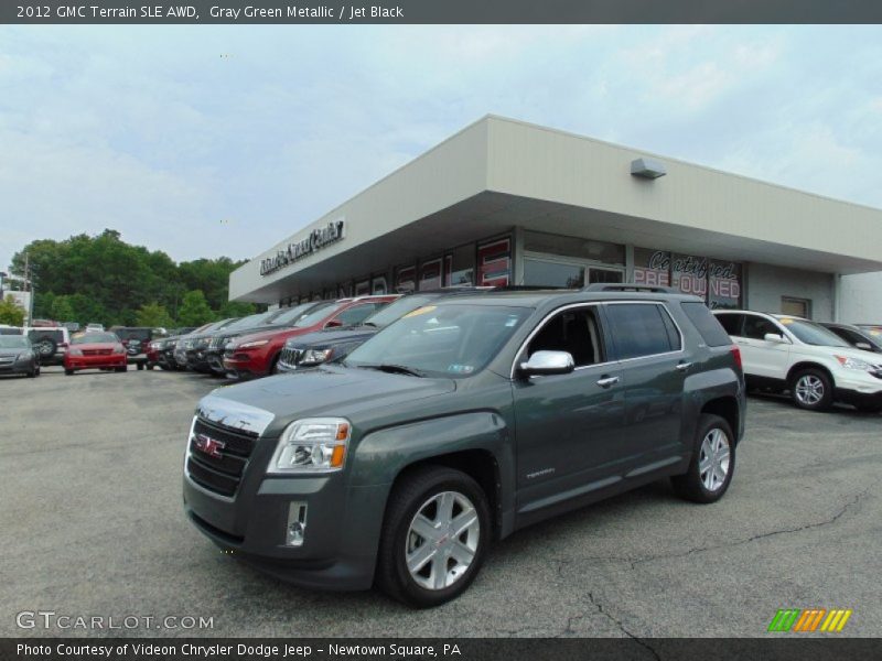 Gray Green Metallic / Jet Black 2012 GMC Terrain SLE AWD