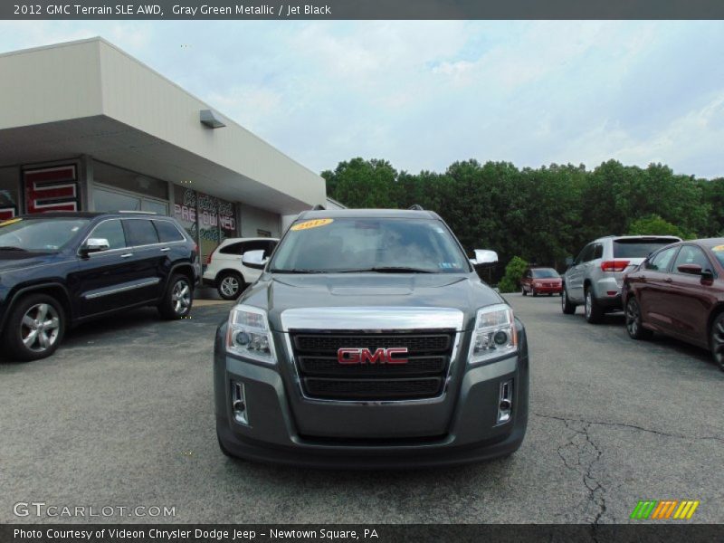 Gray Green Metallic / Jet Black 2012 GMC Terrain SLE AWD