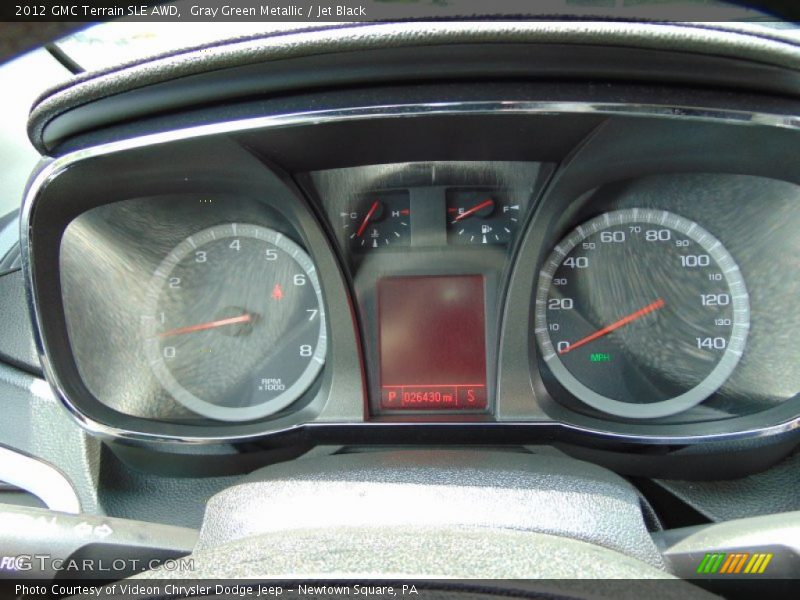 Gray Green Metallic / Jet Black 2012 GMC Terrain SLE AWD