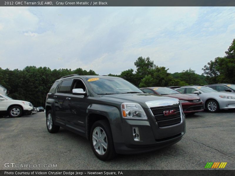 Gray Green Metallic / Jet Black 2012 GMC Terrain SLE AWD