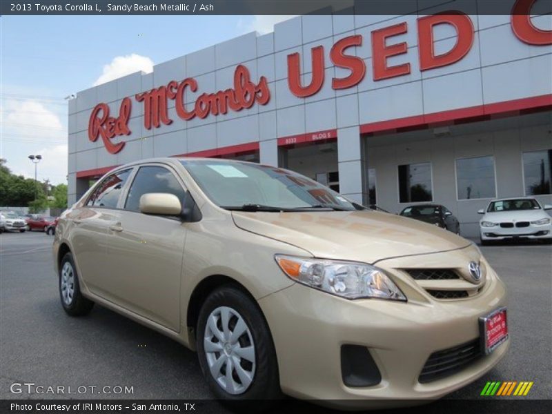 Sandy Beach Metallic / Ash 2013 Toyota Corolla L