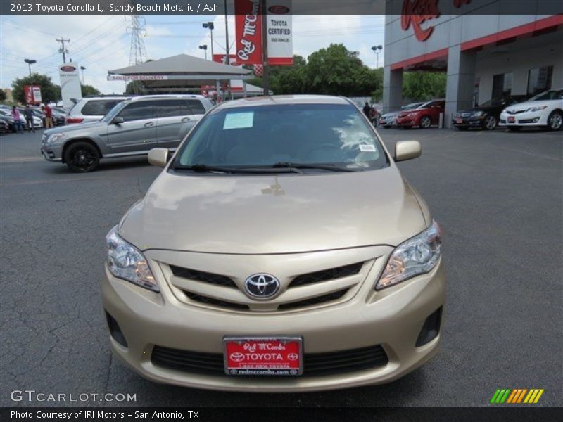 Sandy Beach Metallic / Ash 2013 Toyota Corolla L